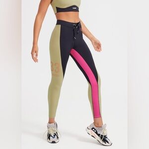 New without tags-P.E NATION - DOUBLE TEAM LEGGINGS (OLIVE GRAY)